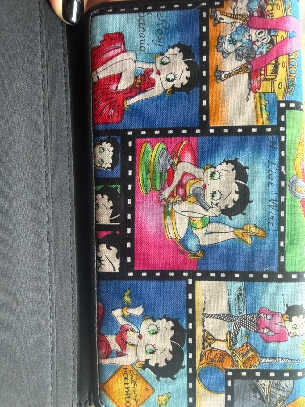 Vintage Iconic Betty Boop “Entering Hollywood” Multi Photos Fabric Snap Wallet - Picture 13 of 16